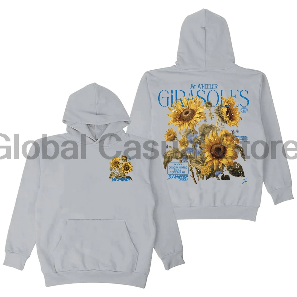 Фото Ботаническая толстовка Jay Wheeler 2025Girasoles Album Tour, уличная одежда с длинными рукавами, женские и мужские толстовки с капюшоном №3