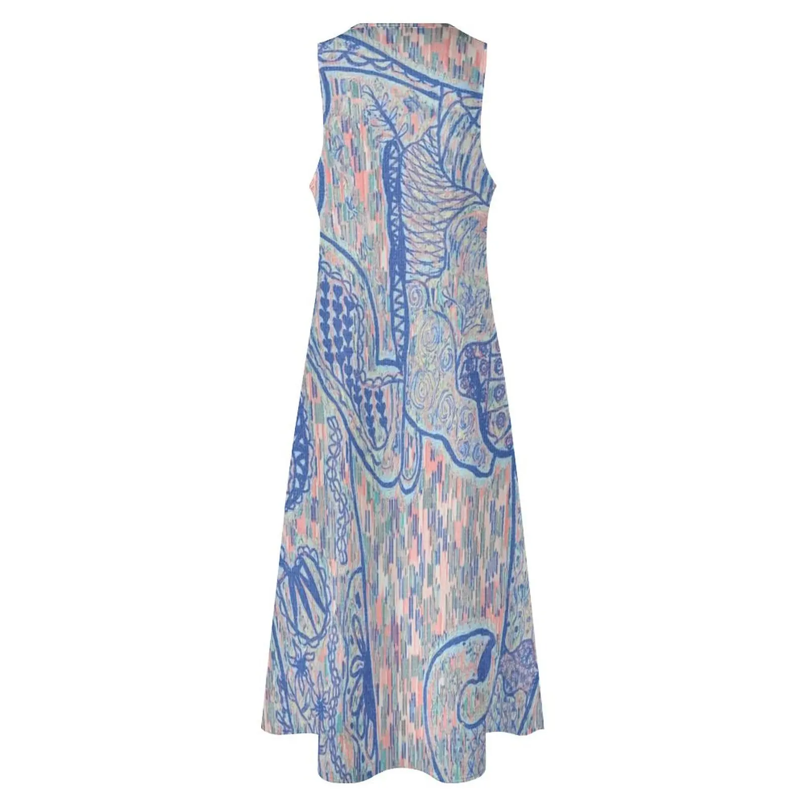 Фото Zentangle Elephant In Pastel Long Dress сексуальное платье для выпускного вечера №4