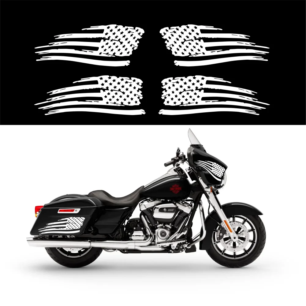 Полая наклейка с американским флагом, виниловые наклейки на обтекатель для Harley Touring Ultra Electra Glide Street Glide 1996-2023