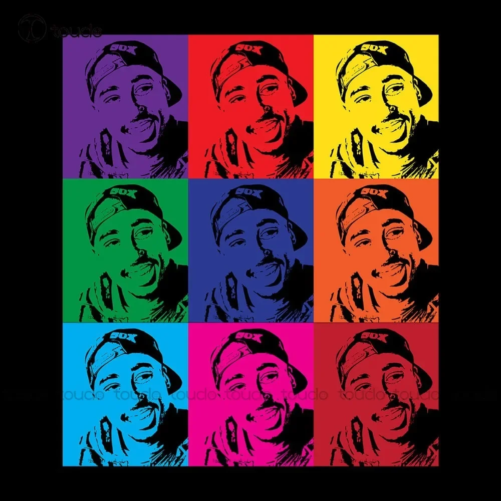 Модная популярная мужская футболка Tupac в стиле поп-арт, футболка на заказ для взрослых и подростков, унисекс, футболка с цифровой печатью, модная забавная новинка