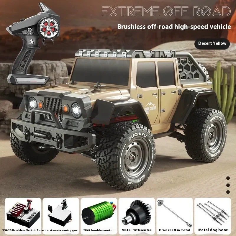 1/16 Scy-16104 Ретро Wrangler Радиоуправляемый автомобиль 4wd Бесщеточный или щетка Электрический высокоскоростной внедорожный автомобиль 70 км/ч или 40 км/ч 2,4 г Радиоуправляемые автомобили Дрифт