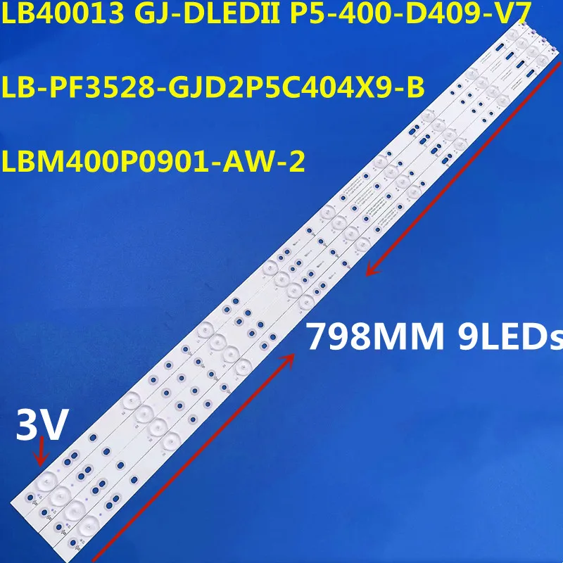 Лента светодиодной подсветки LB40013 GJ-DLEDII P5-400-D409-V7 KDL-40R380B KDL-40R350B 40PFL5V40/T3 40PFS6600 40PUT6400/6 TPT400LA-J6PE1