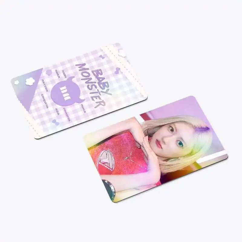 Фото 60 шт./компл. лазерная карта BABYMONSTER альбом LOMO Card AHYEON RORA ASA открытка с голограммой RUKA блестящая фотокарта поздравительная открытка №5