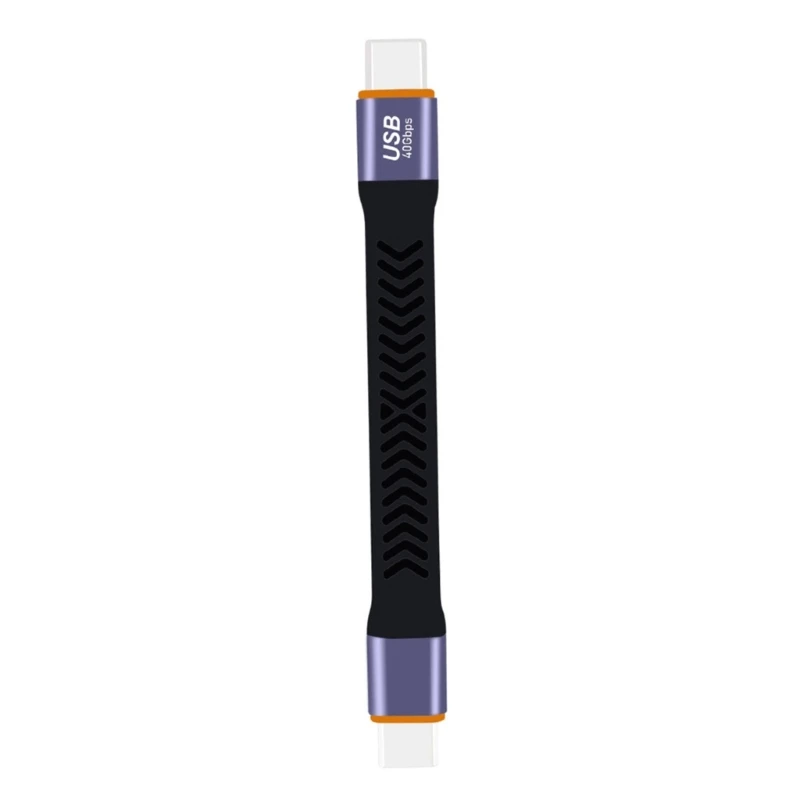 Короткий кабель USB C — USB C, быстрая передача данных 40 Гбит/с, быстрая зарядка 100 Вт