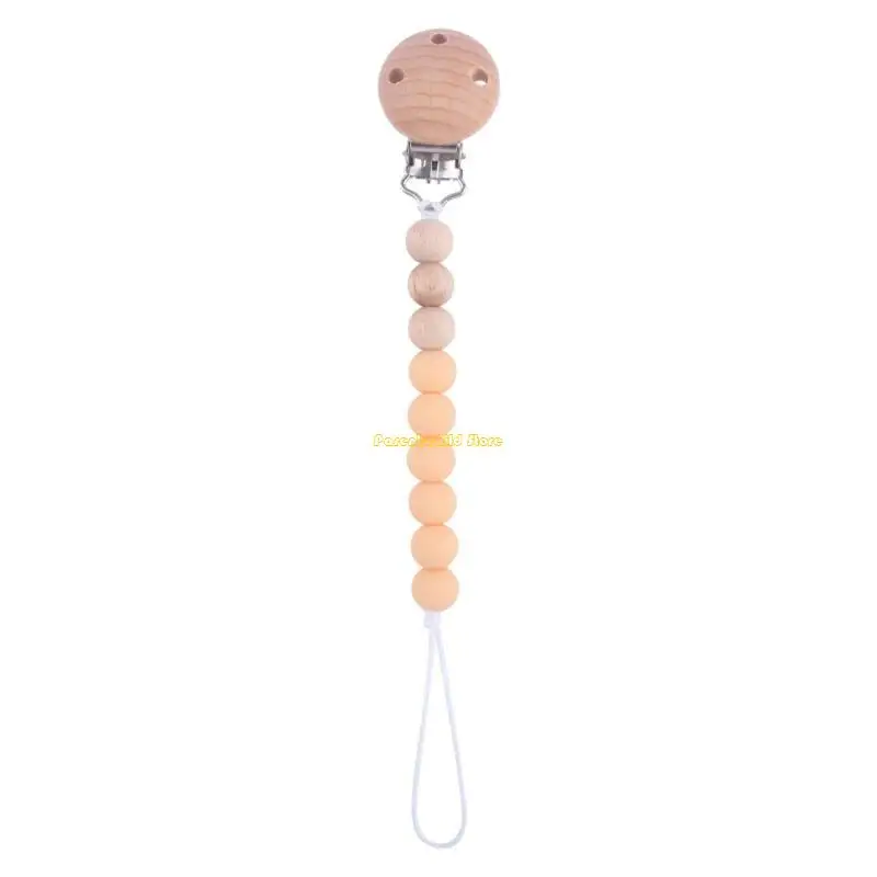 Wxtd Baby Pacifier Chain Clip Cursing Creetether Soother Holder Silicone Bead Chain Clip