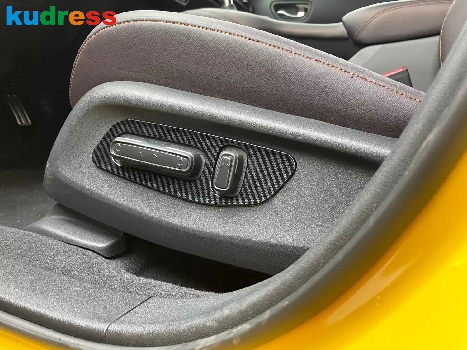 Фото Для Honda HR-V 2023 2024 ZR-V 2022 2023 2024 карбоновый переключатель регулировки автомобильного сиденья, кнопка управления, крышка панели, отделка, аксессуары для интерьера №4