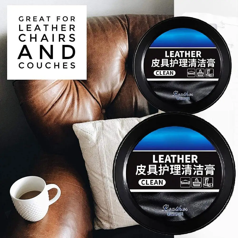 Фото Leather Cleaning Care Paste Leather Sofa Leather Goods Paste Paste Removing Multi-purpose Stain Cleaning Waterless Washing R3r6 №2