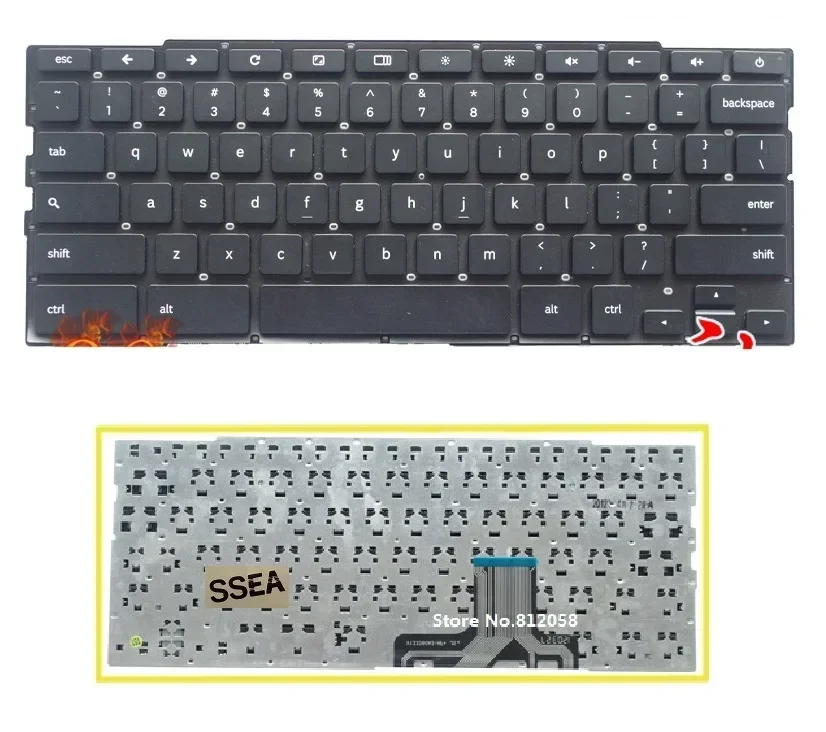 Новая клавиатура US без рамки для Samsung XE550C22 XE550C22-A01US Chromebook OS Keyboard