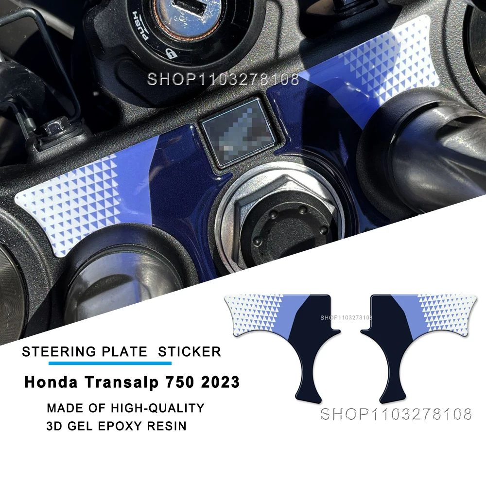 Защитная пластина для мотоцикла Honda Transalp 750 2023 наклейки на руль 3D гелевая эпоксидная смола декоративная Водонепроницаемая наклейка