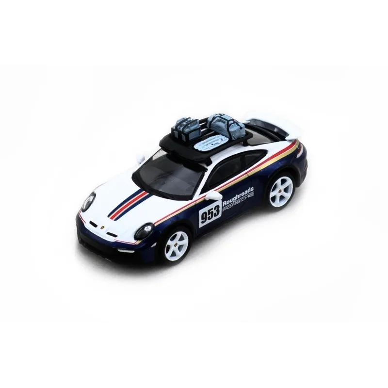 Фото Sparky 1:64 Porsche 911 Daker Shell Rallye 1971, крошечный эксклюзивный сплав премиум-класса, литая под давлением модель автомобиля, игрушка, коллекционный дисплей №5