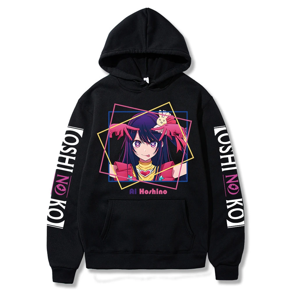 New Japan Oshi No Ko Anime Ai Hoshino Hoodie Long Sleeve Streetwear Men Women Hooded Sweatshirt Manga Harajuku Clothes