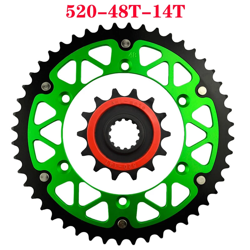 Фото AHL 520 Мотоцикл 45T ~ 52T 14T Передняя и задняя звездочка для KAWASAKI KLX250 SDF SEF 2013-2014 KLX250S 2006-2007 KLX250 KLX 250 S №4
