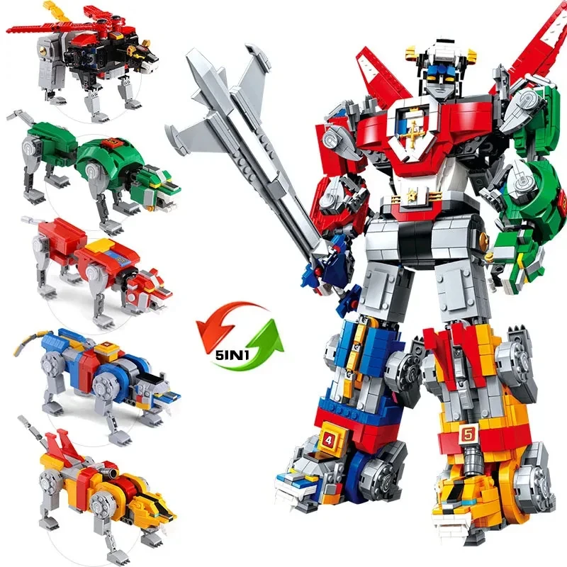 Фото MINISO в наличии, новинка, 2334 шт., идеи, Voltron Defender of The Universe MOC, модель домашнего декора 21311, строительный блок, рождественские подарки №4