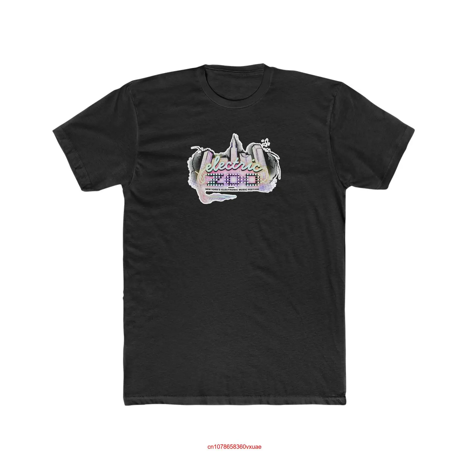 Мужская хлопковая футболка с коротким рукавом и длинным рукавом Electric Zoo NYC