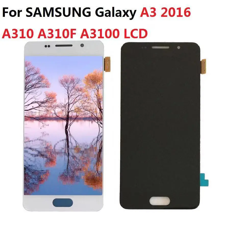 4,7-дюймовый OLED-дисплей для мобильного телефона Samsung Galaxy A3 2016, A310 A310F SM-A310F, ЖК-дисплей с цифровым преобразователем сенсорного экрана в сборе