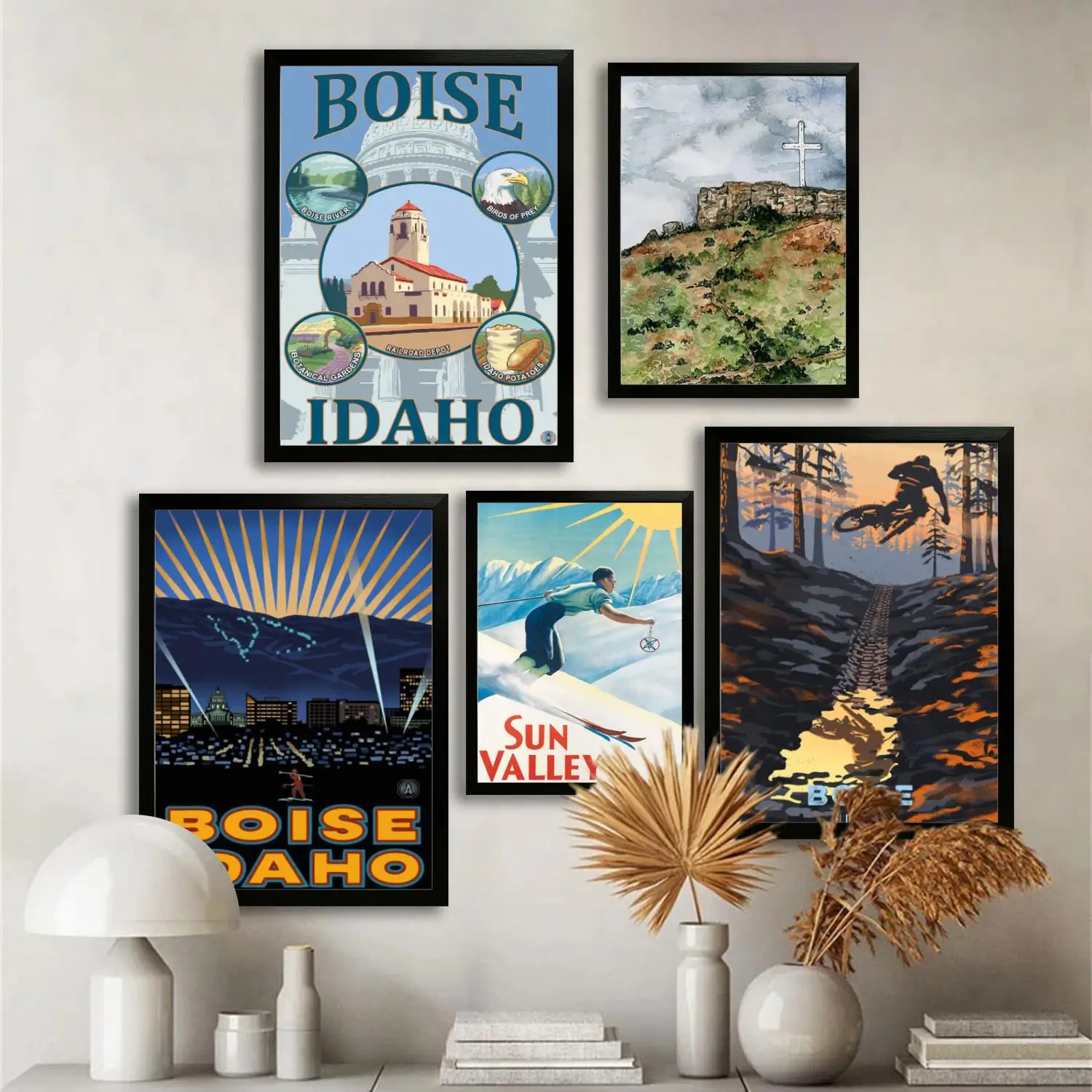 Boise idaho State Canvas Art Poster и настенное искусство, картина с принтом, современный семейный декор для спальни, постеры, декоративная живопись