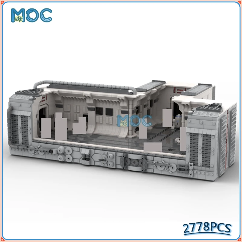 Строительные блоки MOC Tantive IV, модель коридора, DIY кирпичи, окончательная конструкция, собранная коллекция, демонстрационные игрушки, подарки, 2778 шт.