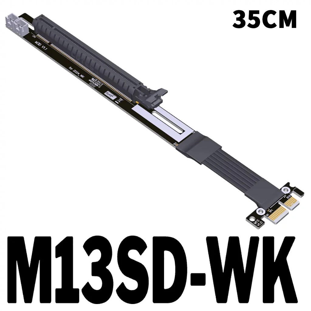 Удлинительный кабель для видеокарты PCIe4.0x16–x1 A/N PCI-E 4.0x1 gen4 16G/bps для RTX3090 RX6800xt Удлинительный кабель для графического процессора/WK