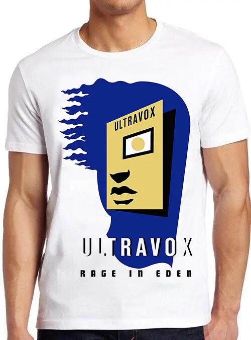 Ultravox Rage In Eden, новый волнистый популярный ретро Топ, Подарочная футболка, 44 Высококачественная футболка из 100% хлопка с короткими рукавами