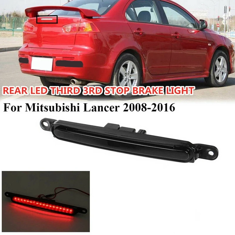 Для Mitsubishi Lancer Sedan EVO X 2008-2016 светодиодный 3-й стоп-сигнал багажник заднее крепление стоп-сигнал