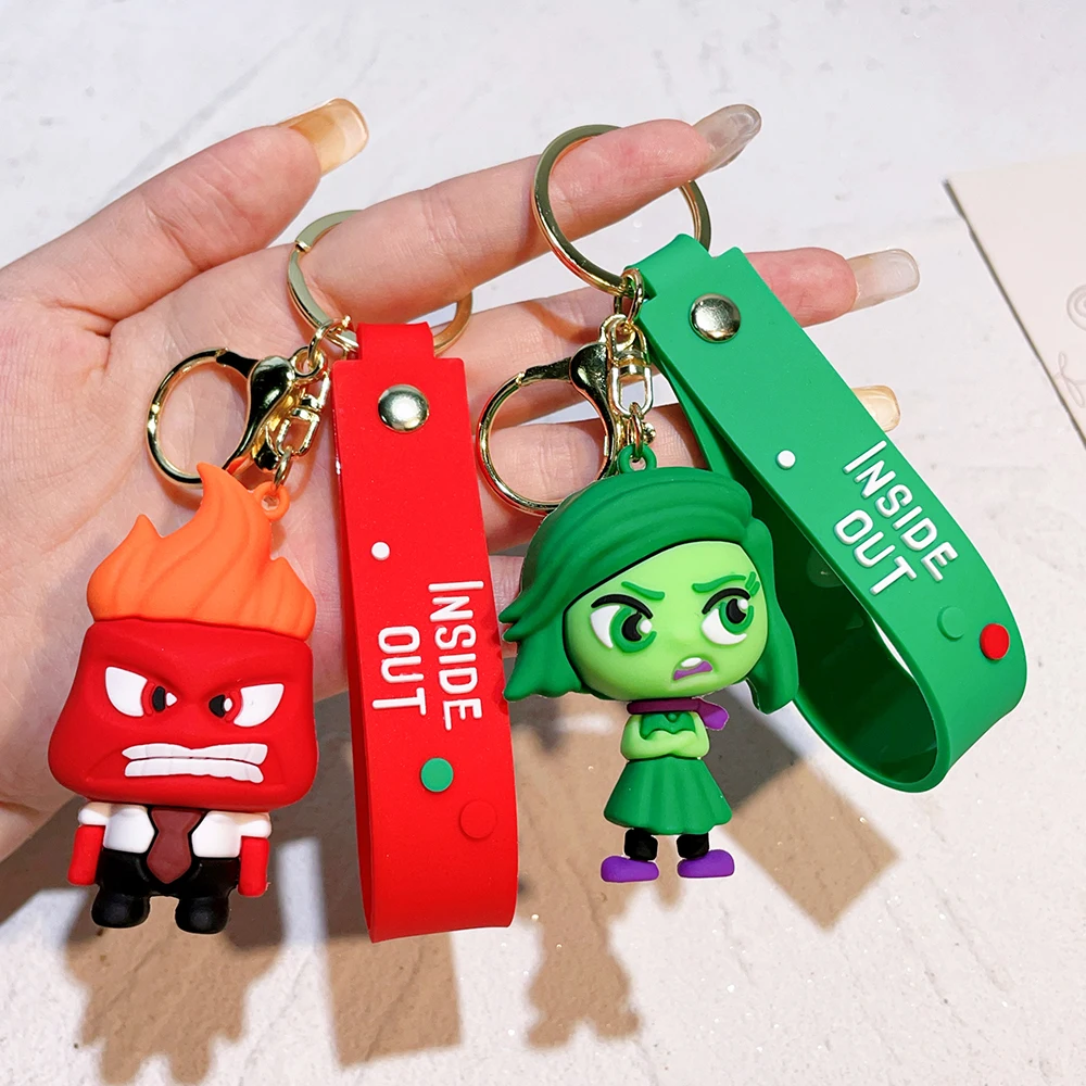 Фото Disney Inside Out 2 Moive Joy Sadness Fear Disgust Фигурки Мультяшные брелоки Сумка Автомобильный брелок-держатель Брелки Рождественские подарки №5