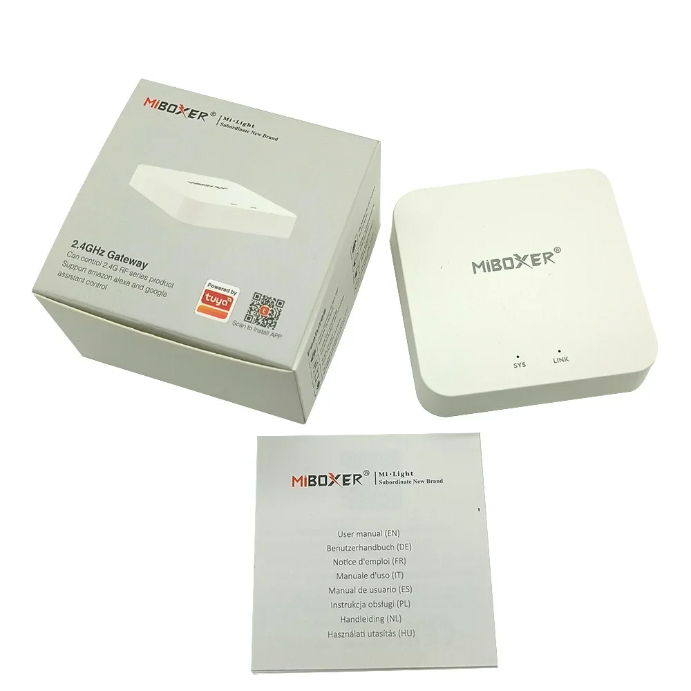 Фото Беспроводной Wi-Fi контроллер WL-Box2 для IOS/Andriod Phone Tuya APP Alexa Голосовое управление для Mi-светильник MiBoxer 2,4 ГГц RF Series Products №2