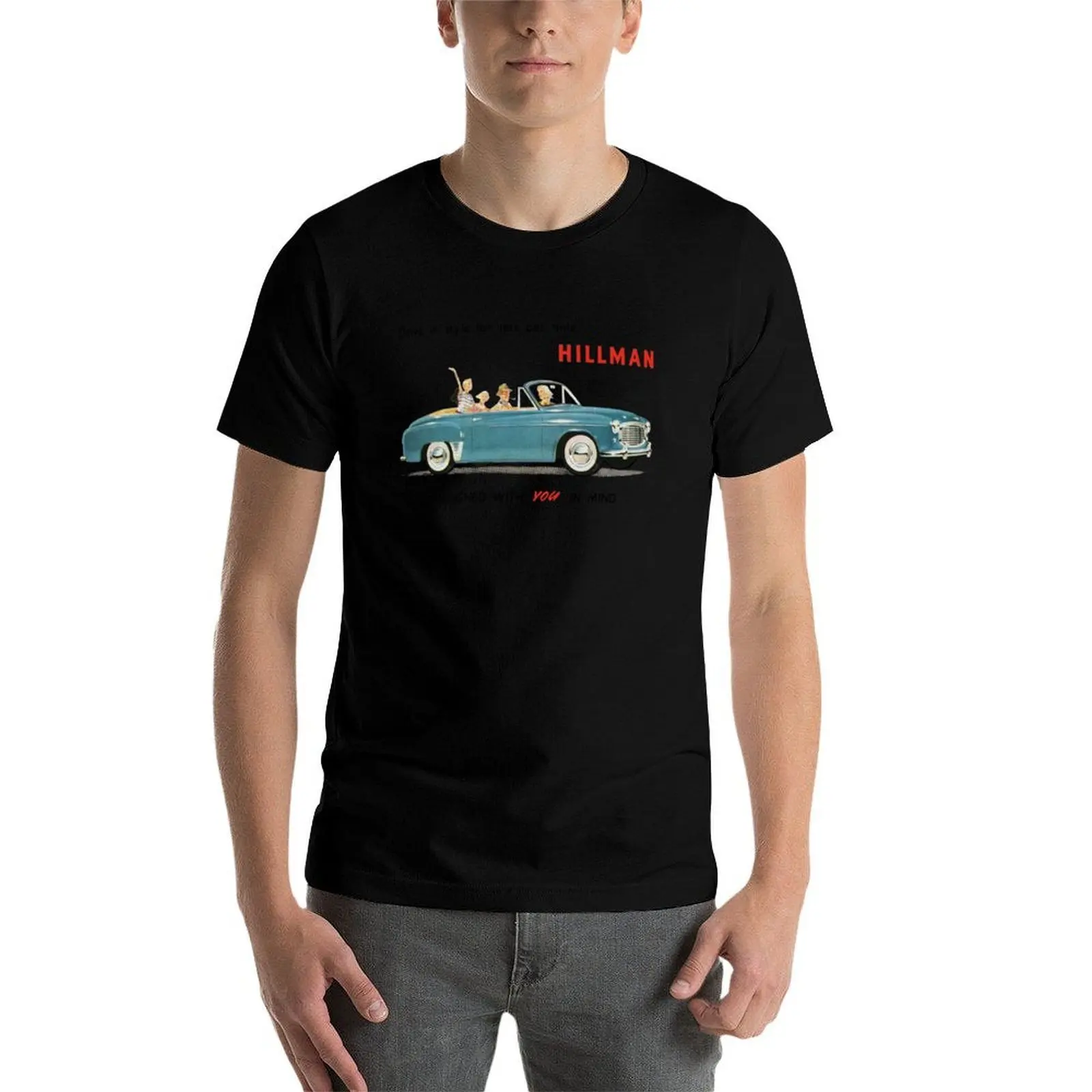 Фото Футболка HILLMAN MINX CONVERTIBLE, мужские футболки для мужчин, повседневные футболки, футболка из 100% хлопка №5