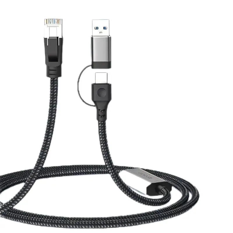 Кабель Ethernet USB Type-A и Type-C Шнур USB-C к RJ45 с прямым подключением Гигабитная сеть локальной сети 1000 Мбит/с