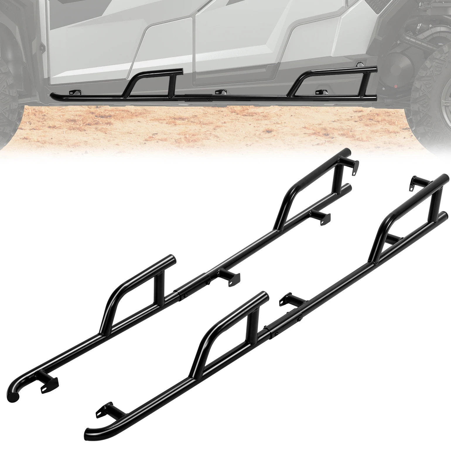 KEMIMOTO UTV Steel Rock Sliders Nerf Bar, совместимая с Polaris General 4 1000/XP 4 1000 2017-2025 гг. # 2881992 Трубчатый боковой бампер