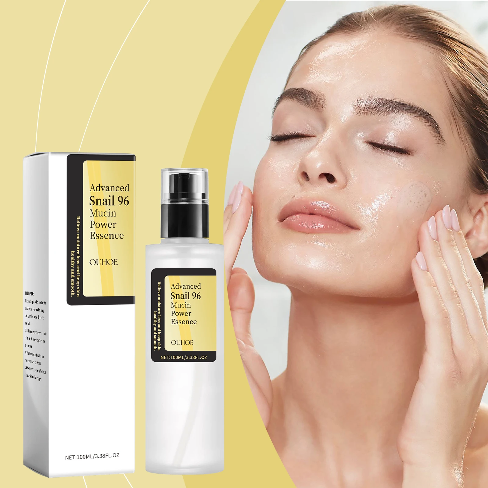 Фото Snail 96 Mucin Power Essence - 100 мл |   Увлажняющий и восстанавливающий лицо для сияющей кожи |   Корейская формула по уходу за кожей №5