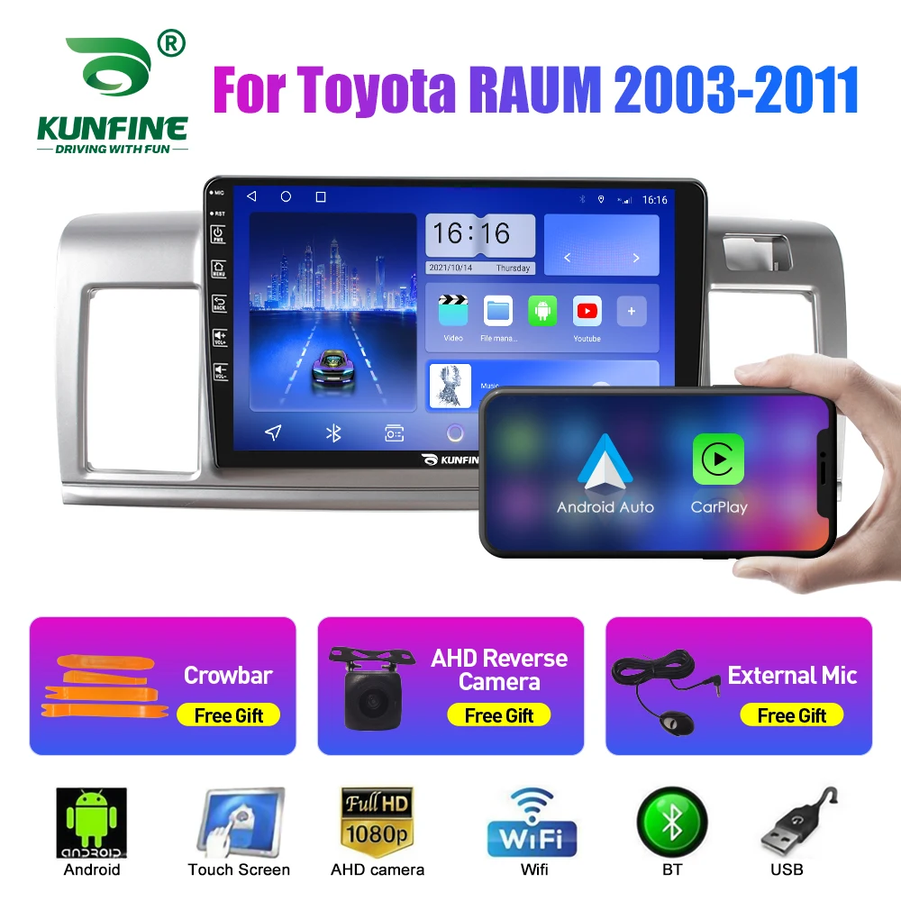 2Din Android автомобильный радиоприемник для Toyota RAUM 2003-2011 аудио мультимедийный плеер Carplay GPS навигация стерео Android авто Wi-Fi