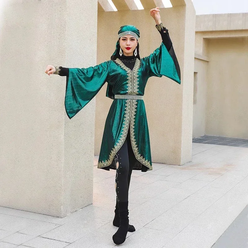 Ретро комплект из 4 предметов, народный костюм, женский костюм Dabke для выступлений, групповой наряд для соревнований, танцевальное платье с вышивкой для танцевальной куртки