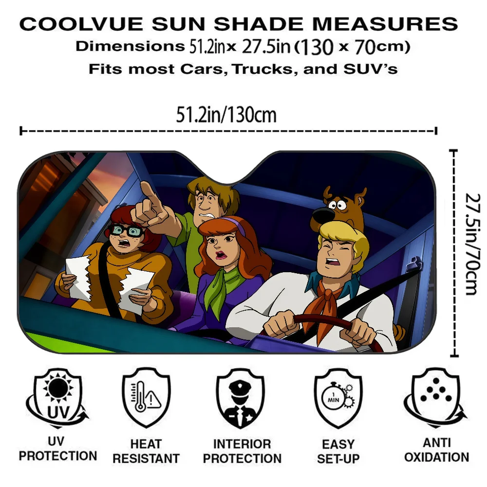 Фото Scooby Doo продолжает развлечение автомобильный солнцезащитный козырек на лобовое стекло солнцезащитный козырек персонализированный блок с изображением УФ-лучей козырек №5