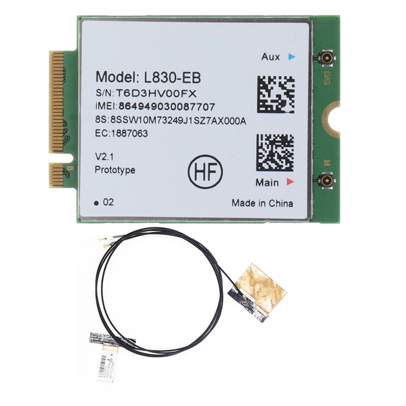 L830-EB 4G Wifi карта + антенный модуль Замена для Thinkpad X280 T480 T580 P52S L480 L580 T490 T590 P53S T490S X390 L490 L590
