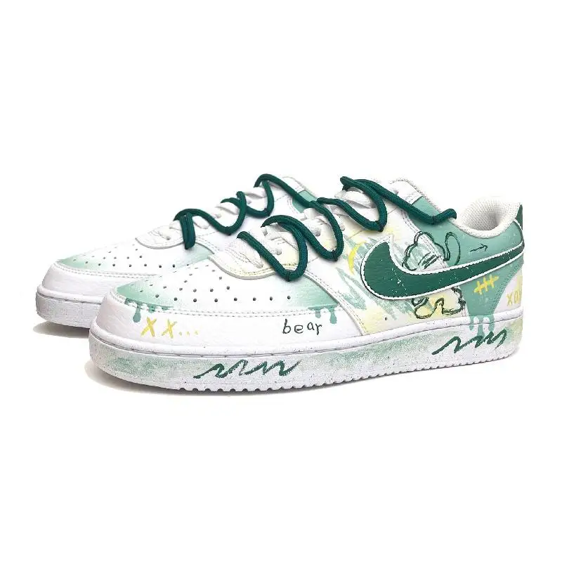 Фото 【Настроить】Nike Court Vision 1, обувь для скейтбординга, мужские кроссовки, DH2987-101 №3