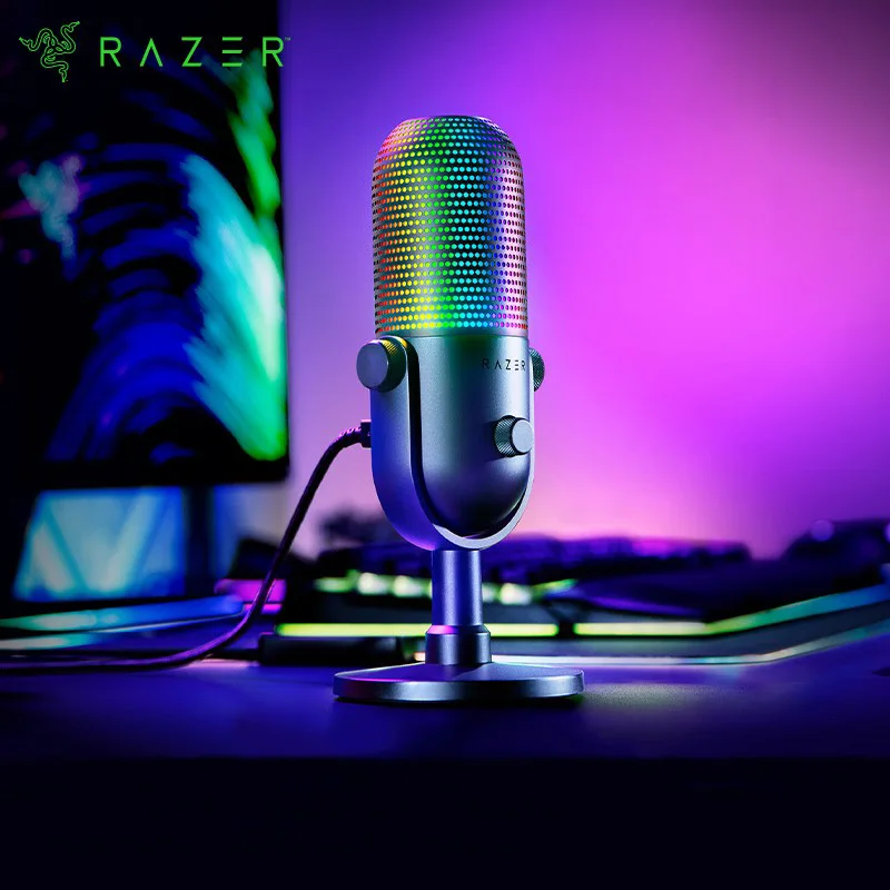 USB-микрофон Razer Seiren V3 Chroma RGB, конденсаторный микрофон с суперкардиоидным эффектом