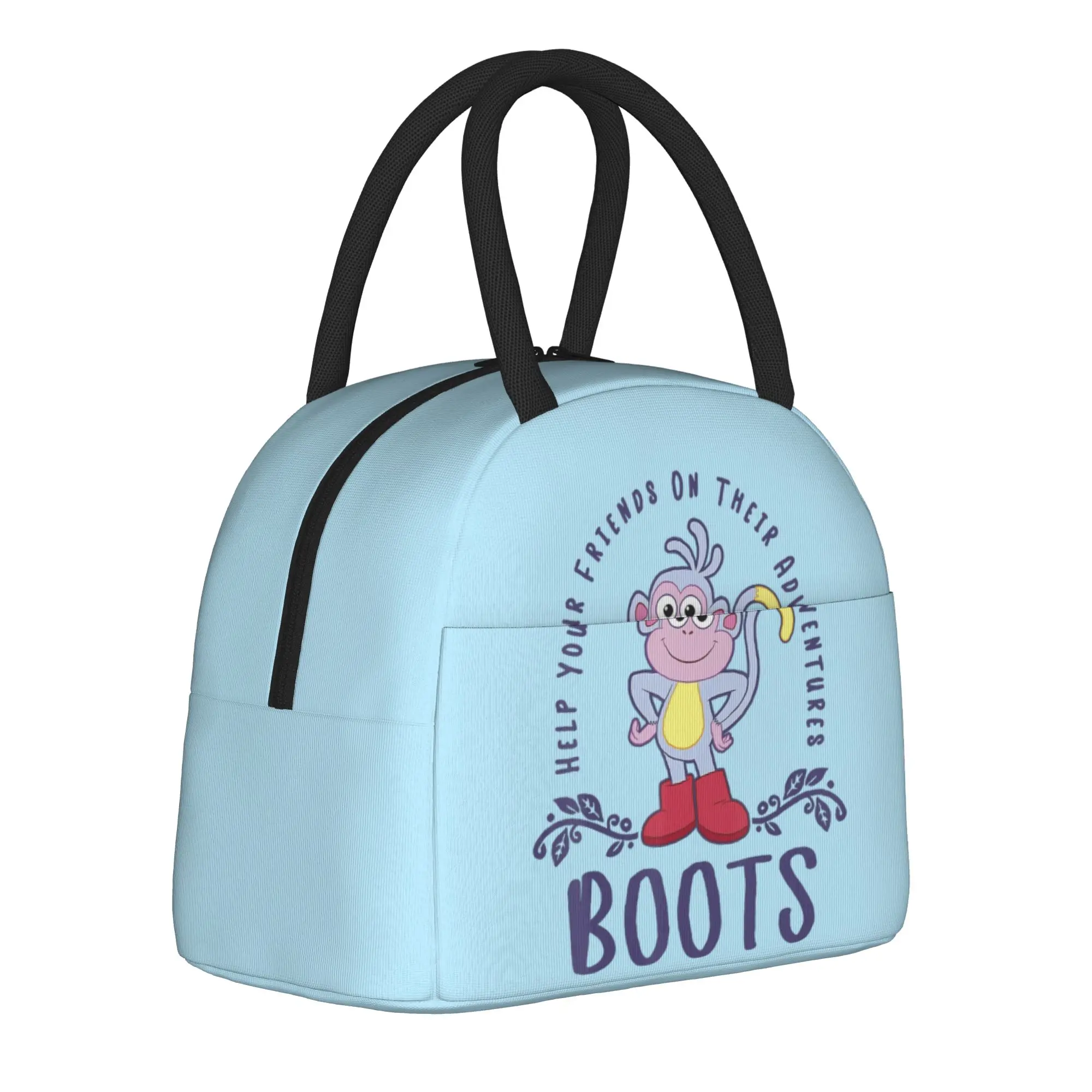 Сумка-холодильник D-Doras Boots Help Your Friends, многоразовая, для обедов, портативная, контейнер для еды, сумка-тоут, бенто-бокс