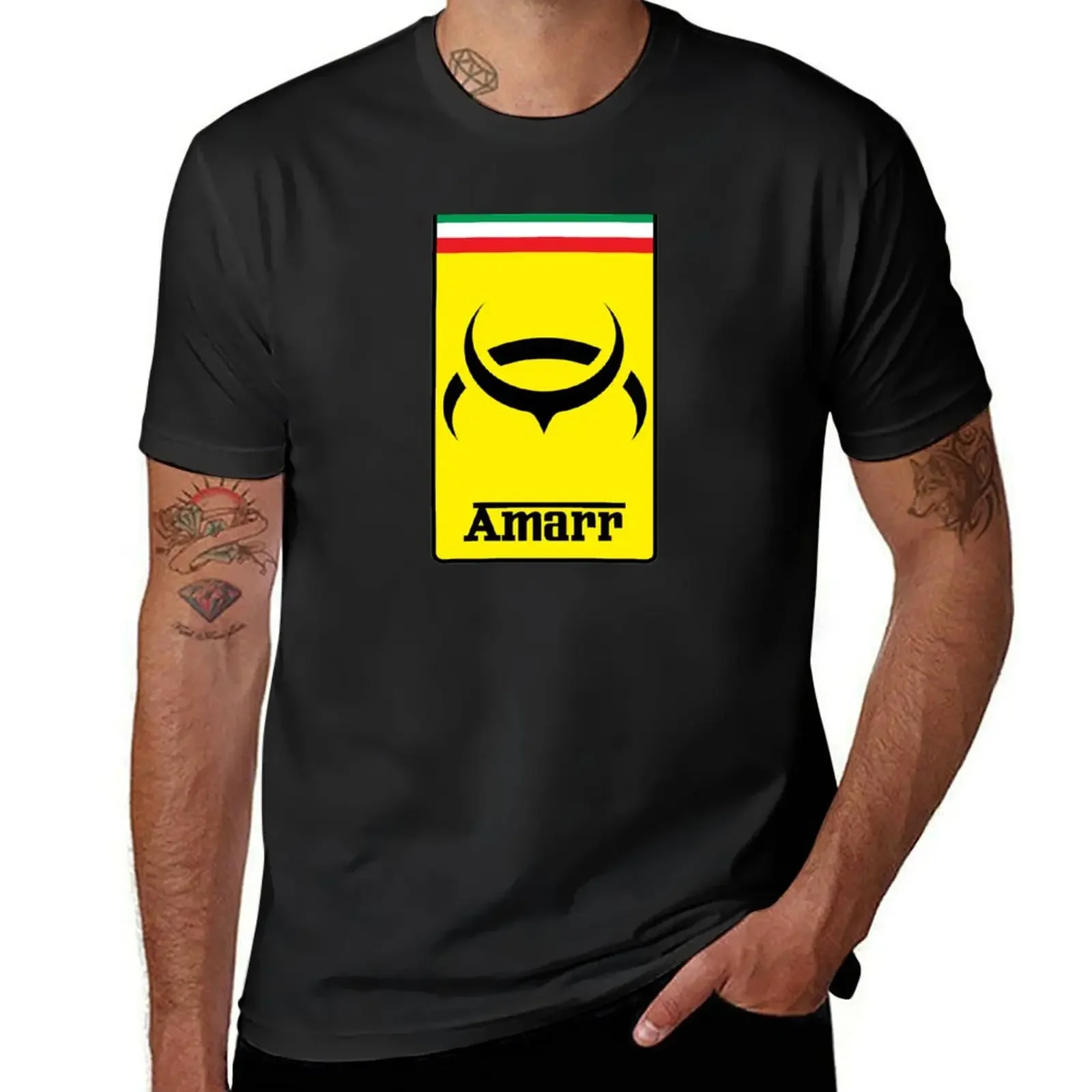 Футболка Amarr Victor, футболка оверсайз с графическим рисунком, аниме одежда, кавайная одежда, мужские хлопковые футболки