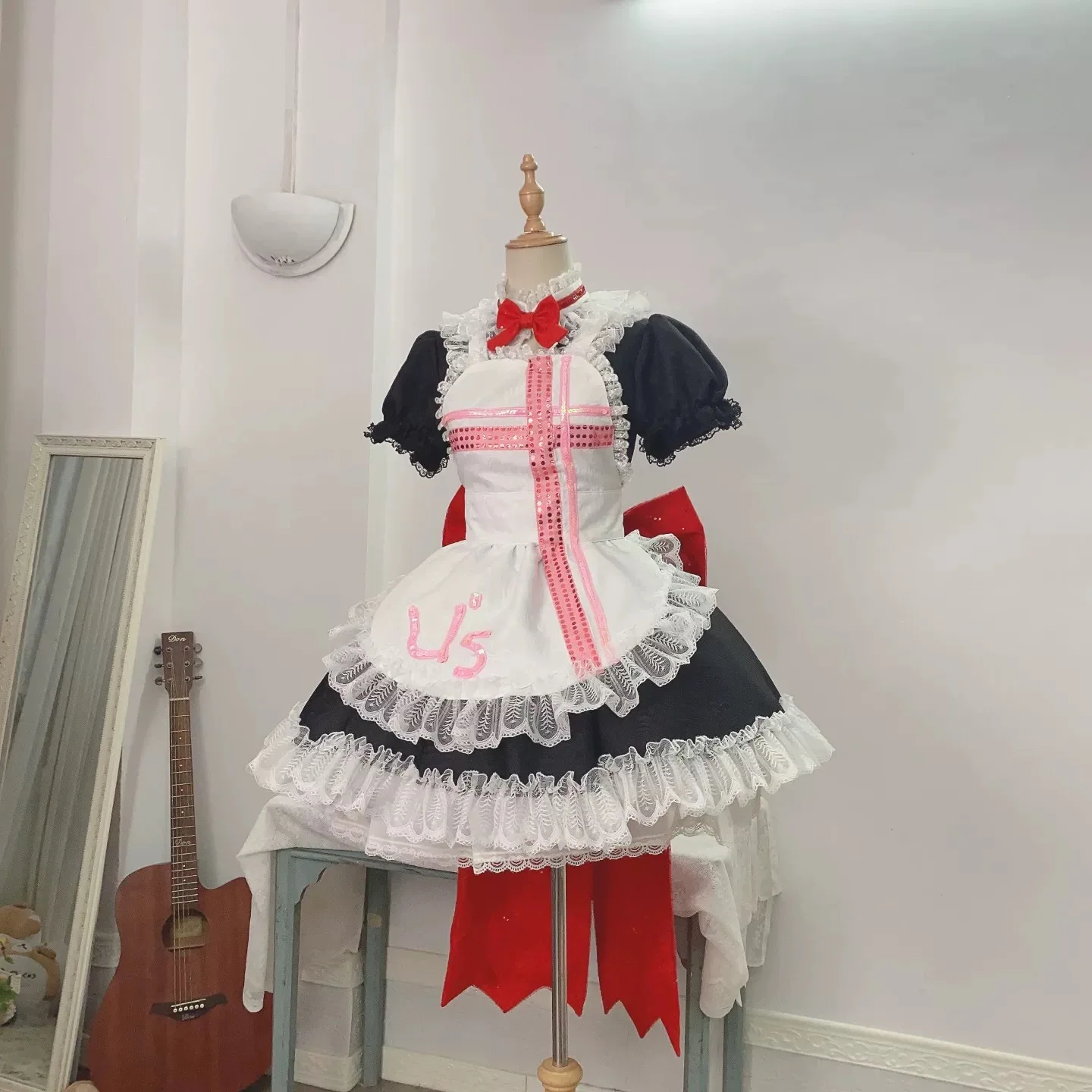 COSMART Lovelive Kosaka Honoka, наряд горничной, костюм для косплея, костюм для игры в стиле аниме, вечерние униформа, одежда для ролевых игр на Хэллоуин (art.: 3920d159e8e52) - 3920d159e8e52