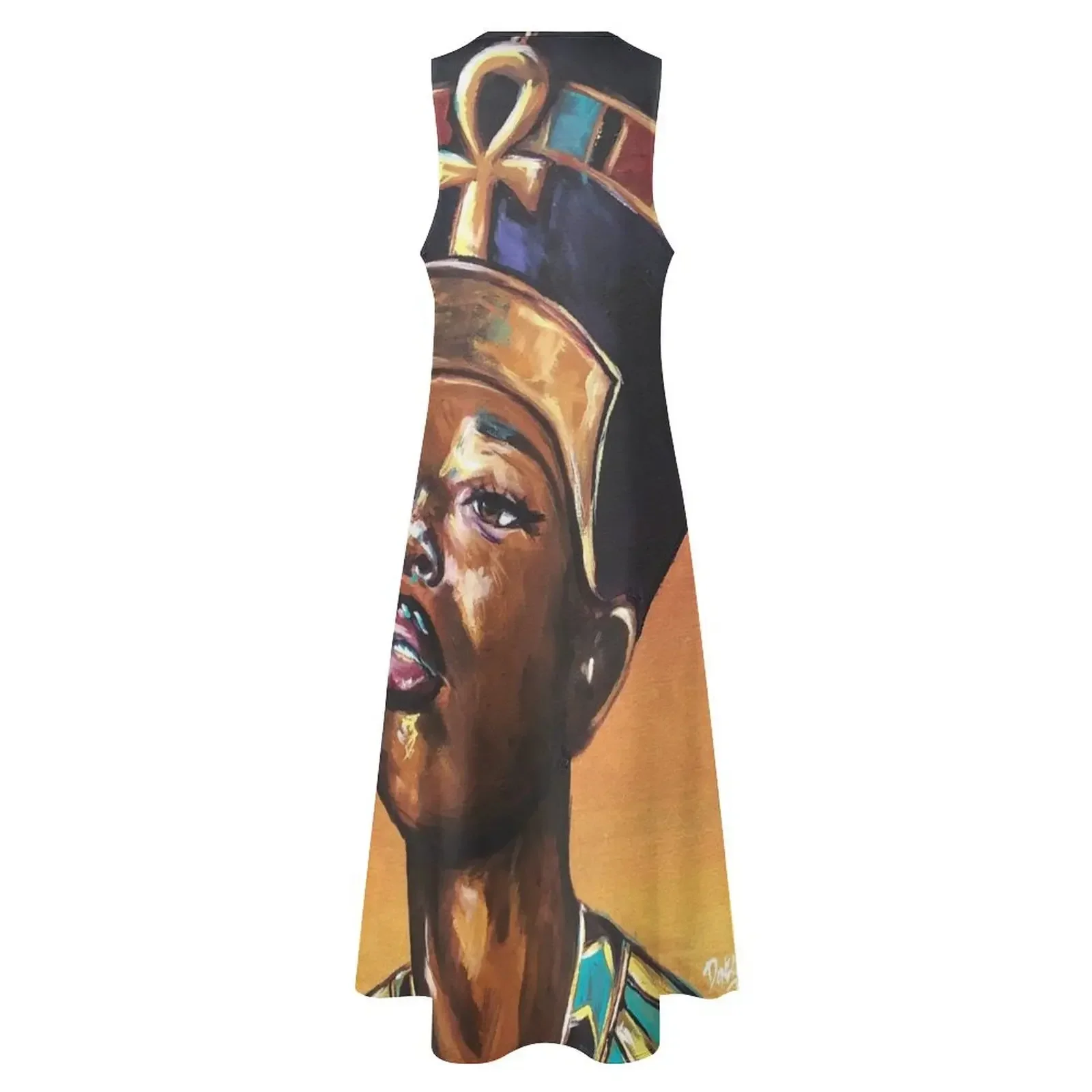 Фото Меланированное длинное платье Nefertiti, вечернее элегантное роскошное летнее платье со знаменитостями для женщин, церемониальные платья №4