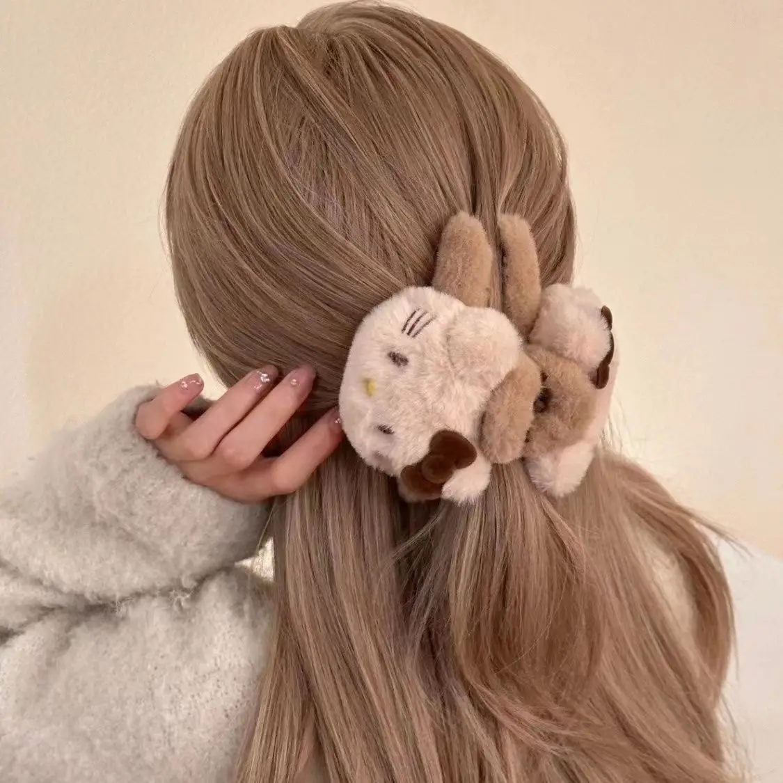 Фото MINISO новый милый мультяшный студенческий вкус зажим в виде акулы, двусторонние аксессуары для волос «котенок», подарок для вашей подруги, женский BFF №3