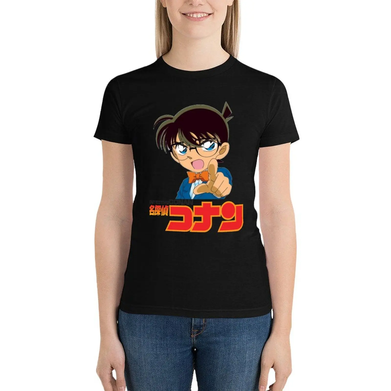 Футболка DETECTIVE CONAN, футболки, милая одежда, Женская весенняя одежда 2024