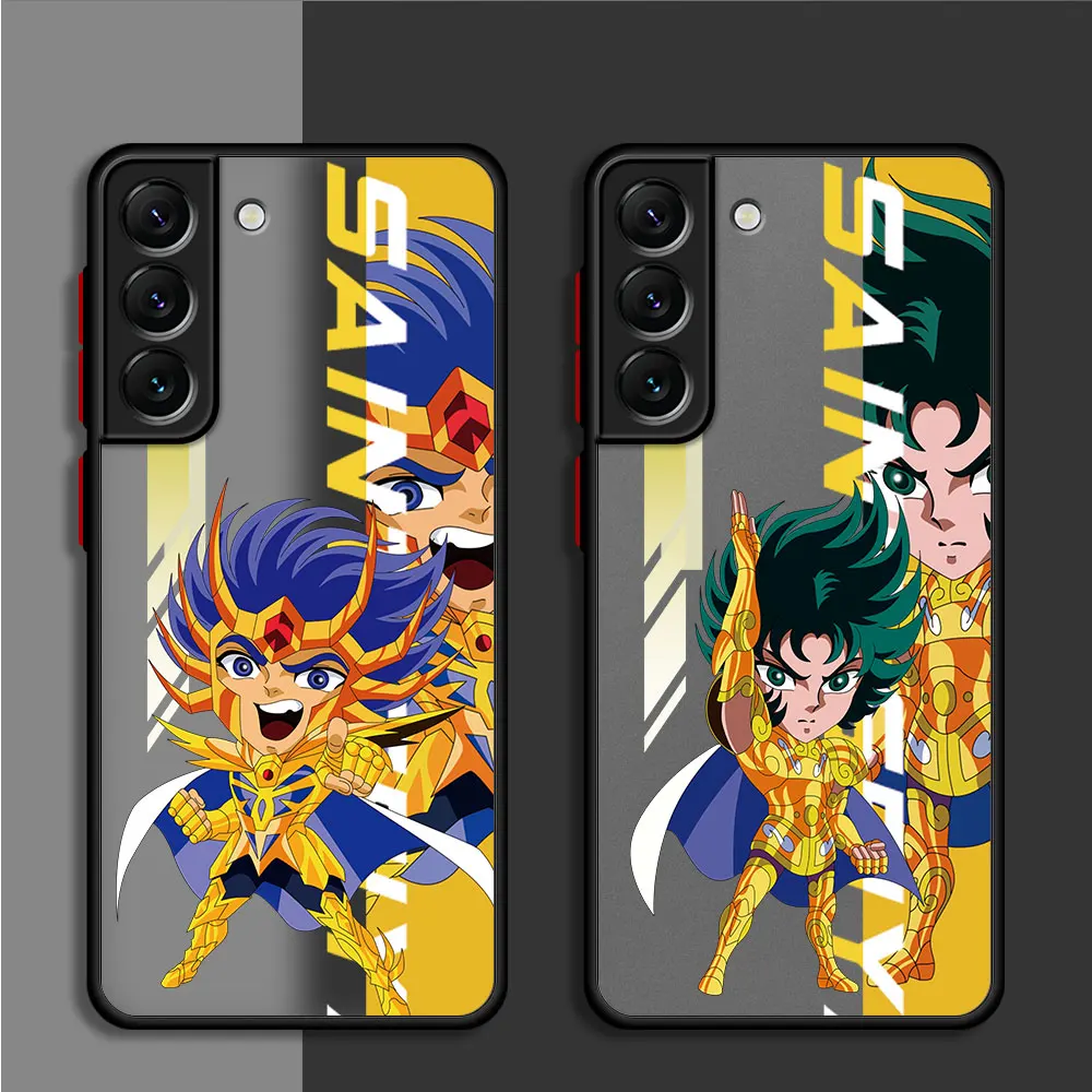 Фото Матовый Чехол аниме Saint Seiya для Samsung Galaxy S22 S23 S20 S21 FE S10 S9 Plus S8 Capa Note 20 Ultra 10 Lite, чехлы для телефонов №3