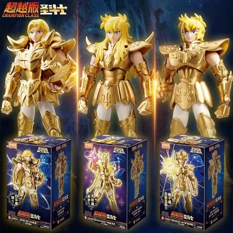 В наличии Blokees Saint Seiya Champion Class Aries Mu Аниме Фигурка Масами Курумада Фигурка Украсьте Детский Рождественский Подарок Игрушка