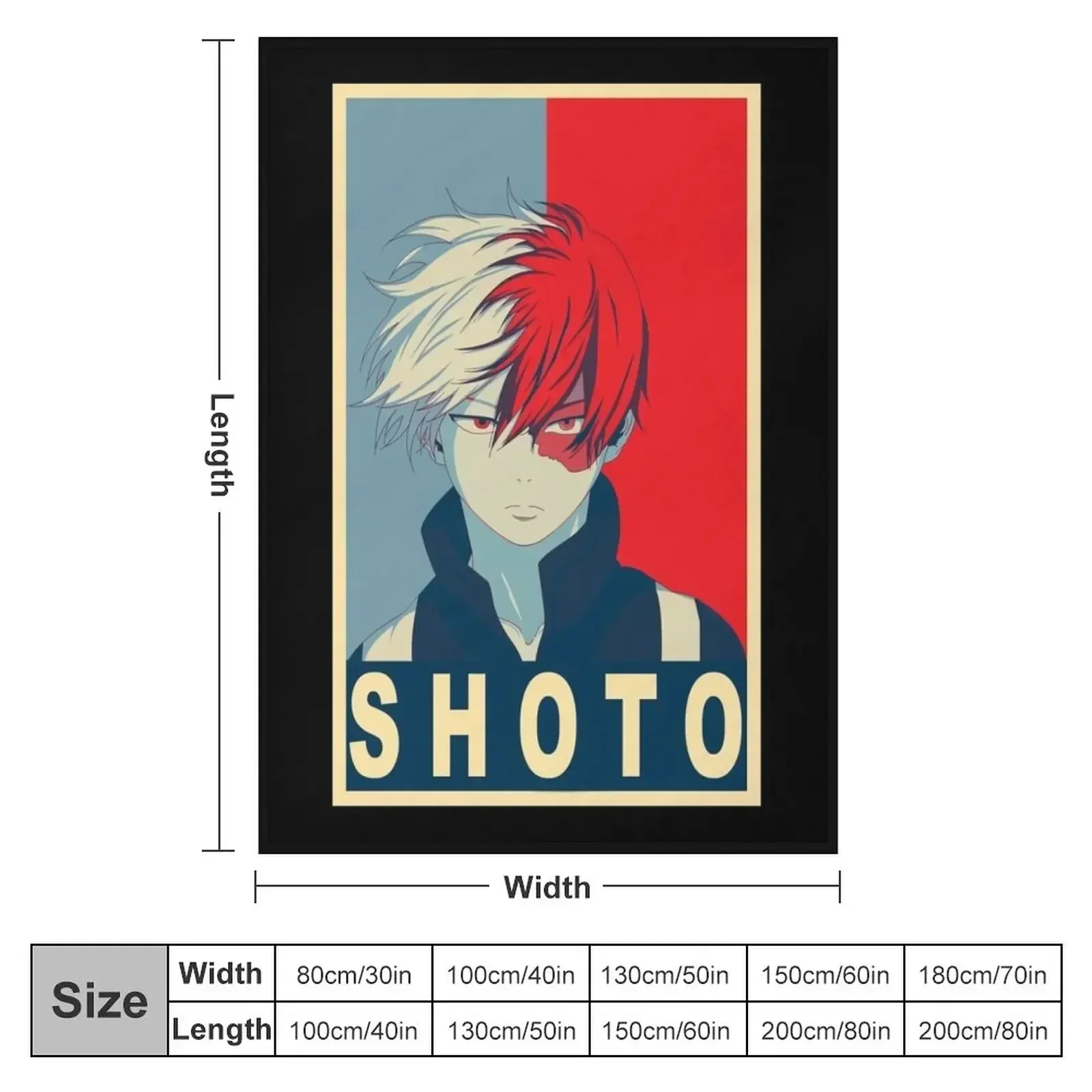 Фото Shoto todoroki Плакат Плед Мягкие клетчатые одиночные теплые зимние одеяла №2