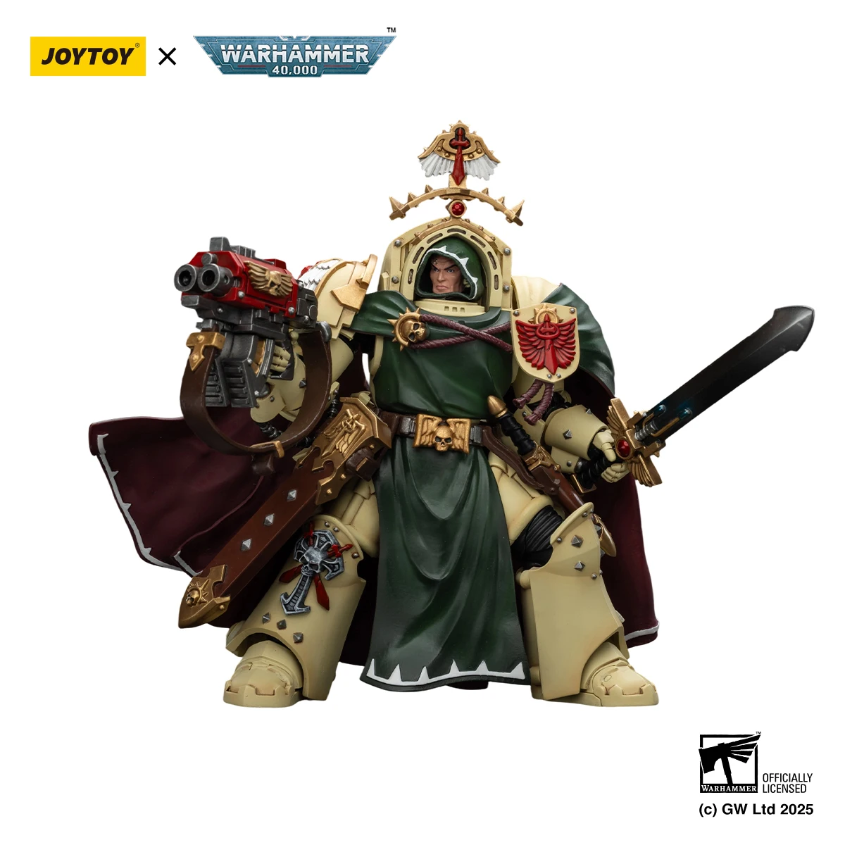 Фигурки JOYTOY Warhammer 40k 1/18 Dark Angels Belial Grand Master of The Deathwing с мечом тишины и моделью