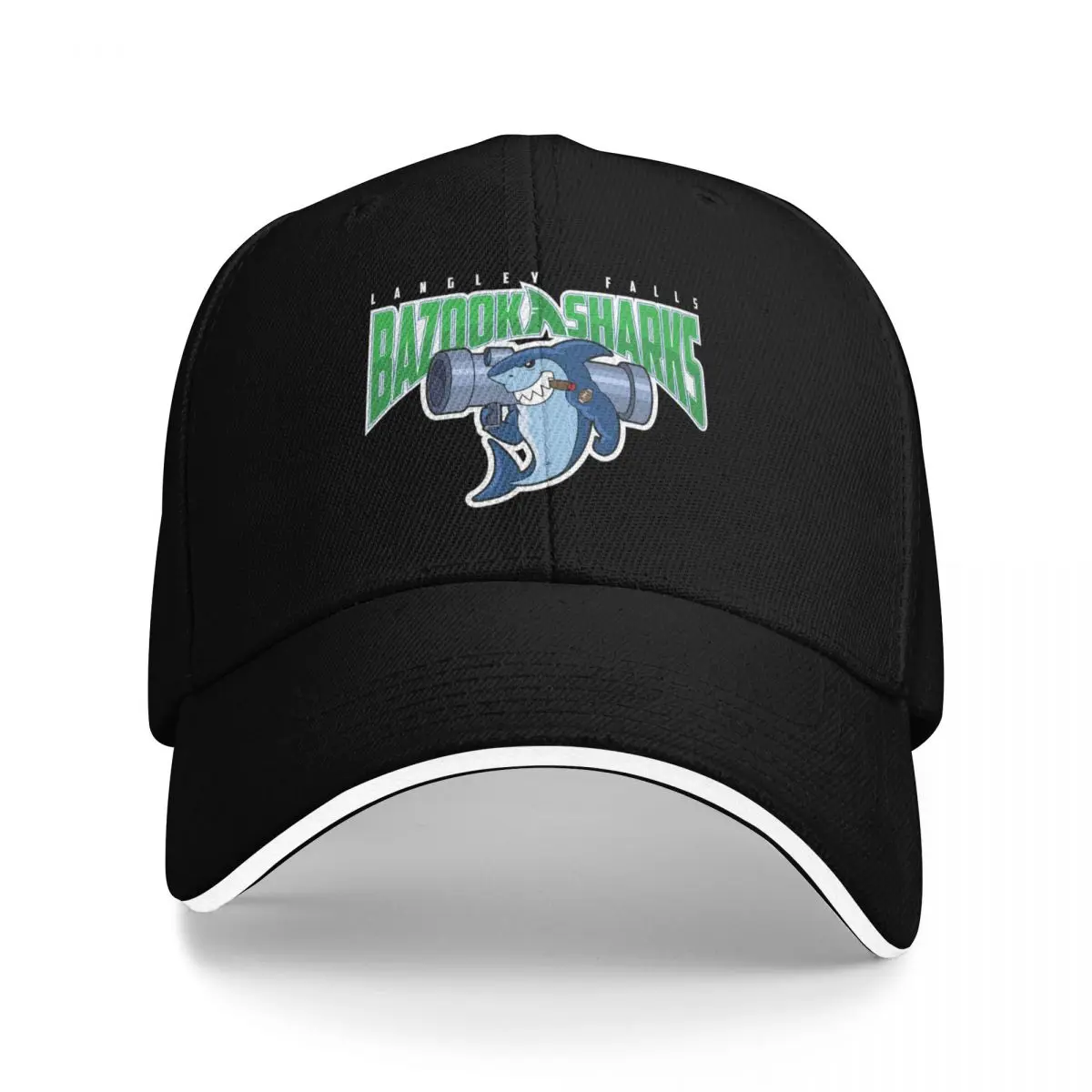 Langley Falls Bazooka Sharks Бейсбольная кепка Брендовая мужская кепка для гольфа в стиле вестерн Женские кепки Мужские