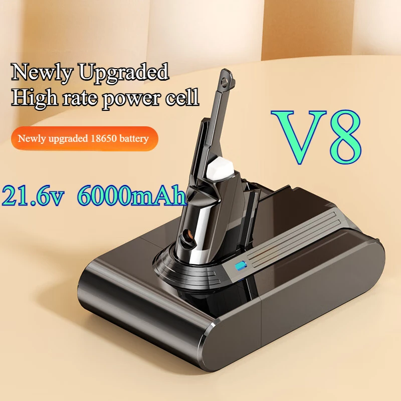 Пылесос Dyson V8 21,6 В, 6000 мАч, универсальная литиевая батарея, сертифицированная 3C батарея, подходит для DC59/59/61/62/72/74/SV03