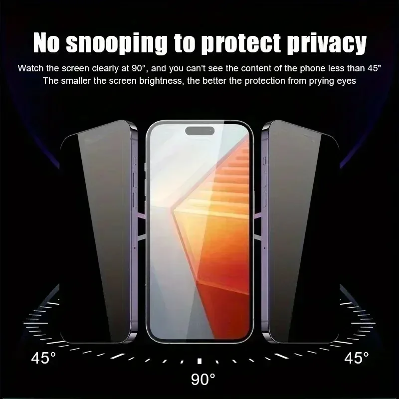 Фото Антишпионская защитная пленка для экрана Vivo IQOO 12Pro 11S 10 9T Z10Turbo Lite Neo10Pro, пленка для установки закаленного стекла без пыли №2