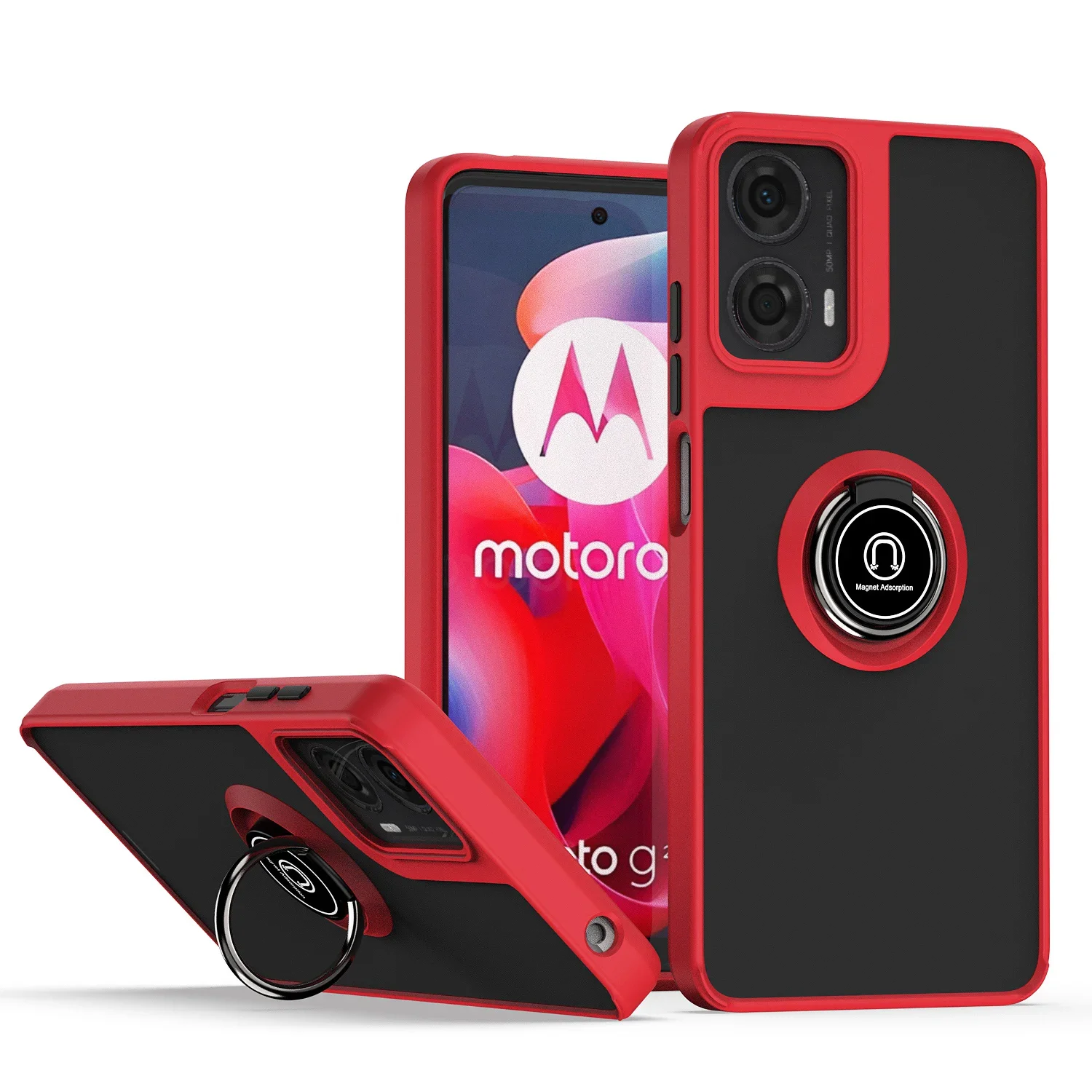 Чехол с кольцом Motorola G42 G52 G22 G31 G41 для Moto G51 G31 G60 G50 G30 G20 E30 E50 Fusion Neo Pro для Magsafe Magnetic Back Cover ﻿